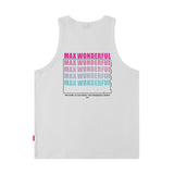 Men Vest Letter Print Vest Hip Hop Oversize Sleeveless T-shirt