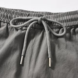 Men Sweatpants Casual Pants Drawstring Ruffle Solid Color Straight Long Pants