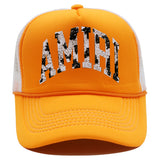 Amiri Hat Baseball Cap Trendy Summer Amiri Printed Mesh Cap