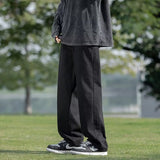 Men Jeans Summer Loose Wide Leg Pants Straight-Leg Trousers