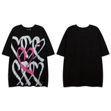 Men T Shirt Hip Hop Graffiti Printing Short Sleeve T-shirt