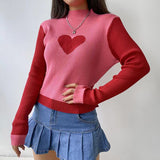 Women Knitted Sweater Fall/Winter Slim Sweater Top Women's round Neck Long Sleeve Sweater