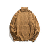 Unisex Sweater Winter Turtleneck Rhombus Sweater