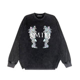 Amiri Long Sleeve Shirt Vintage T Shirt Washed and Worn Vintage Long Sleeve T-shirt