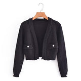 Women Sweater Knitwear Short Classic Style Knitted Cardigan
