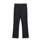 Men Sweatpants Rivet Slightly Flared Casual Pants Black Loose Trousers Trousers