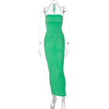 Women Dresses Summer Sexy Backless Self-Tie Dress