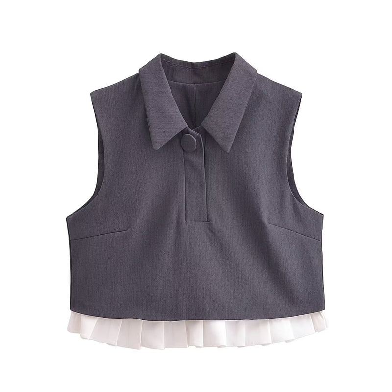 Women Tops Summer Vintage Vest Short Top