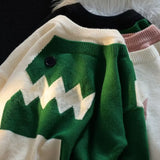 Women Knitwear Autumn Winter Retro round Neck Sweater Loose Sweater