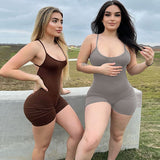 Women Jumpsuit Spring and Summer Sexy Slim Fit Backless Suspender Jumpsuit (Hawthaw0412)