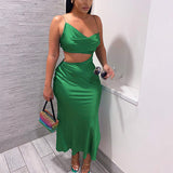 Women Dresse Vintage Summer Dress Waist-Baring Slim-Fit Sling Dress