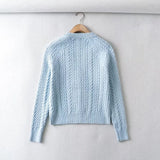 Women Sweater Knitwear Slim Fit Short Cardigan Long Sleeve Sweater