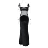 Women Dresses Winter Sexy Mesh Slim Fit Sling Dress