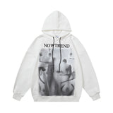 Men Hoodie Ghost Print Hoodie Jacket Casual Loose Men's and Women's Hoodie