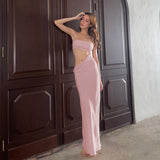 Women Dresses Spring Long Dress Sexy Sling Waist-Baring Dress