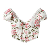 Women Party Tops Autumn Sexy Backless Embroidered Top Vest