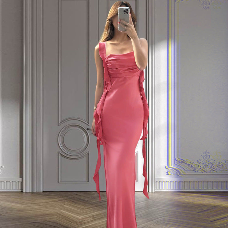 Women Dresses Spring and Summer Sexy Slim Ribbon Dress