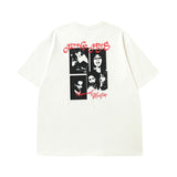 Men T Shirt Vintage Printed Couple Short Sleeve T-shirt