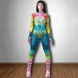 Women Jumpsuit Fall Slim Fit Zipper Turtleneck Long Sleeve Jumpsuit