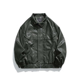 Unisex Jacket Fall Lapels Leather Jacket