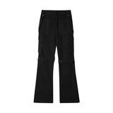 Men Jeans Washed Vintage Bandage Loose Casual Trousers