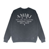Amiri Long Sleeved Shirt Fashion Brand Crew Sweatshirts round Neck Sweater