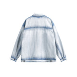 Unisex Jacket Retro Washed Denim Jacket Loose High Street Denim Jacket