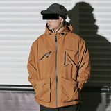 Men Jacket Coat Shell Jacket Men's Winter Loose Clothes Cap Coat