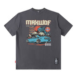 Men T Shirt Summer Retro Hip Hop Printed Short Sleeve T-shirt