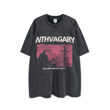 Men T Shirt Graffiti Loose Short Sleeve T-shirt