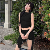 Women Dresses Summer Midriff-Baring Top Suit (Csm202404)