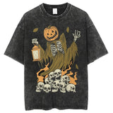 Halloween Video Rental Cotton Tshirt Denim Short Sleeve