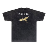 Amiri T-shirt Washed and Worn Retro Short Sleeve T-shirt