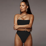 Women Jumpsuit Autumn and Winter Sling Solid Color Sexy Jumpsuit