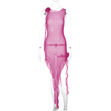 Women Dresses Mesh Sexy Backless Dress