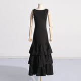 Women Dresses Summer Sleeveless Sheath Fishtail Dress (Qymy0409)