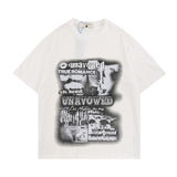 Men T Shirt Graffiti Printing Couple Short Sleeve T-shirt