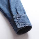 Women Jacket Autumn Winter Retro Denim Shirt Women Loose and Warm Coat
