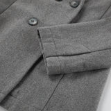 Women Trench Coat Autumn and Winter Gray Simple