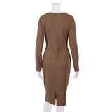 Women Dress Autumn and Winter Chiffon Dress Hip Skirt