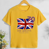 Inspired by Queen's Platinum Jubilee 2022 Elizabeth 70 Years T-shirt British T-shirt plus Size Short Sleeve Summer