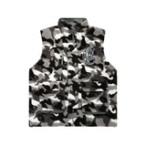 Men Vest Double-Sided Camouflage Cotton Jacket Vest Multi-Pocket Sleeveless Jacket