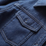 Women Jacket Autumn Winter Retro Denim Shirt Women Loose and Warm Coat