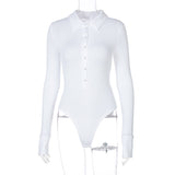 Women Jumpsuit Autumn Winter Sexy Button Lapel Long Sleeve Jumpsuit