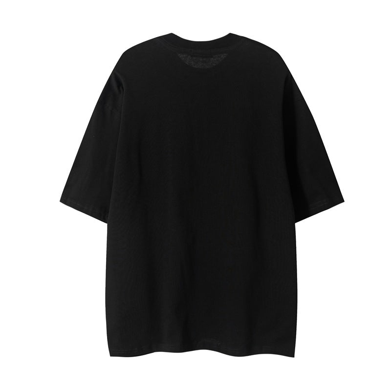 Men T Shirt Oversize Hip Hop Retro Half Sleeve T-shirt