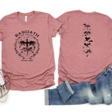 Retro Basgiath War College Double-side Graphic Tee Gold Drag