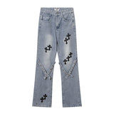 Women Pants Straight Jeans Loose Wide Leg Pants