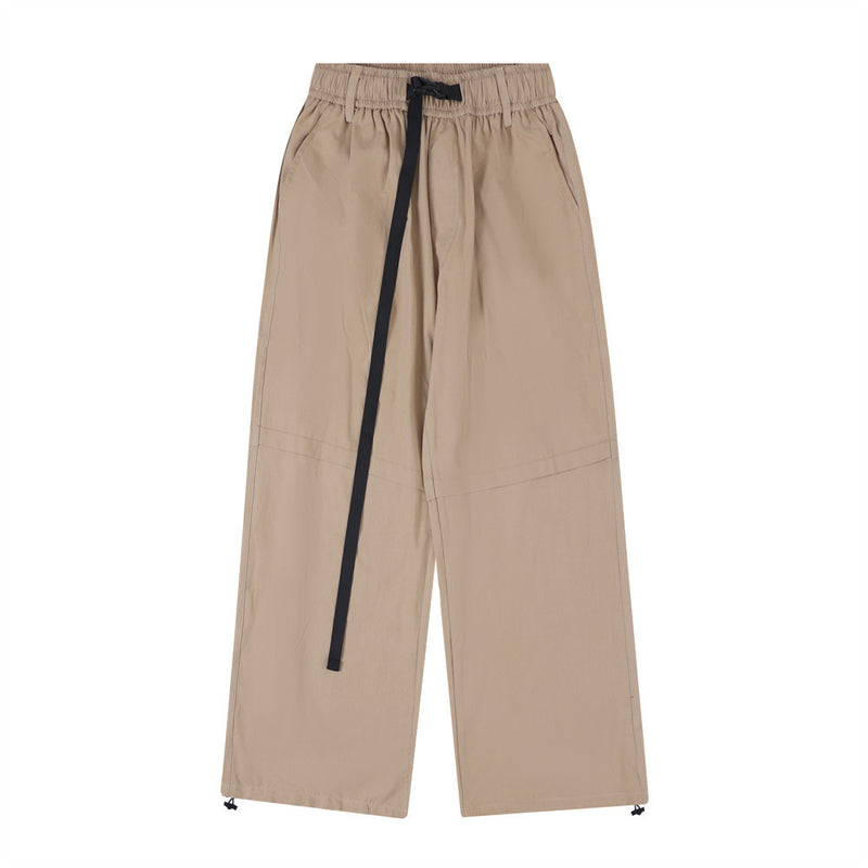 Men Sweatpants Wide-Leg Overalls Men's Loose Sports and Leisure Straight Solid Color Trousers
