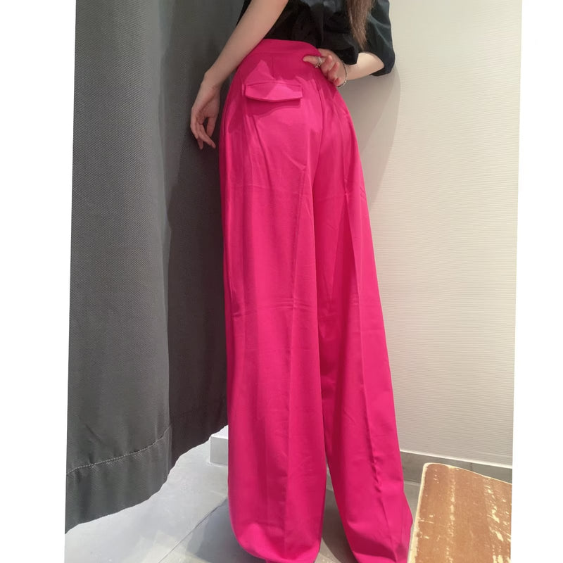 Women Sweatpants Autumn Straight Wide-Leg Pants Casual Trousers