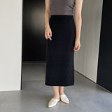Women Knitted Skirt Autumn and Winter Knitting Straight Skirt Sheath Skirt